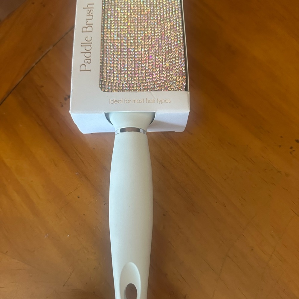 M&M'S White Paddle Brush with Rhinestones